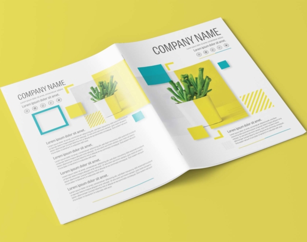 Free-Download-A4-Blue-and-Yellow-Business-Brochure-Layout-Template