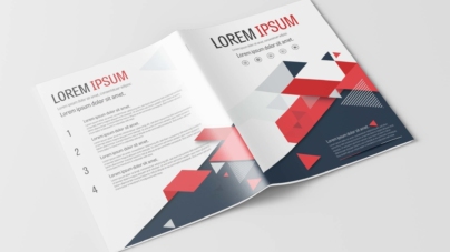 A4 Red and Gray Corporate Brochure Layout
