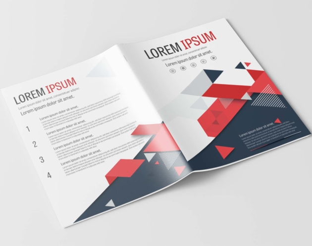 A4 Red and Gray Corporate Brochure Layout