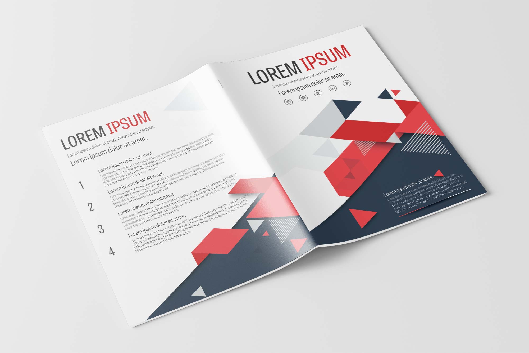 A4 Red and Gray Corporate Brochure Layout