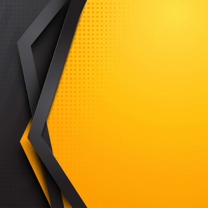 Abstract Yellow and Black Polygon Design Background