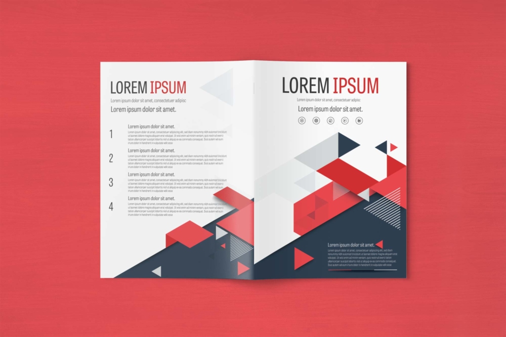 A4 Red and Gray Brochure Layout