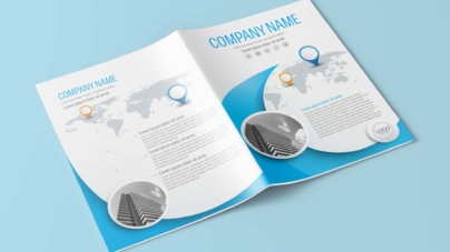 Free Modern Blue Business Brochure template