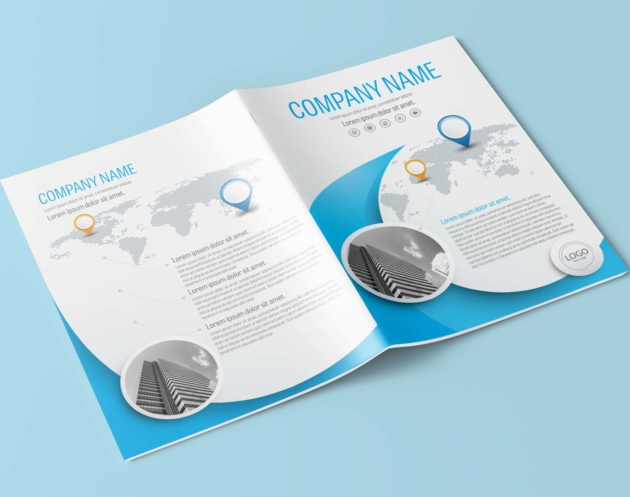 Free Modern Blue Business Brochure template