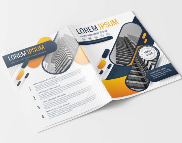 A4 Gray and Yellow Modern Company Brochure Layout Template