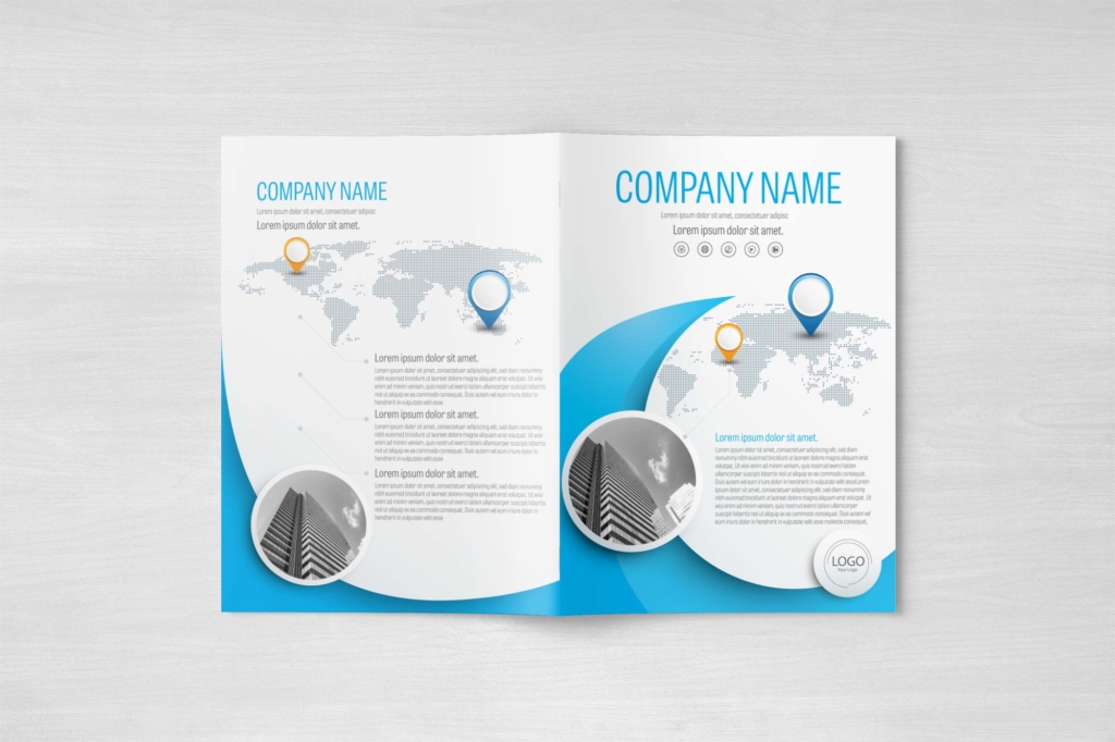 Free Modern Blue Business Brochure template