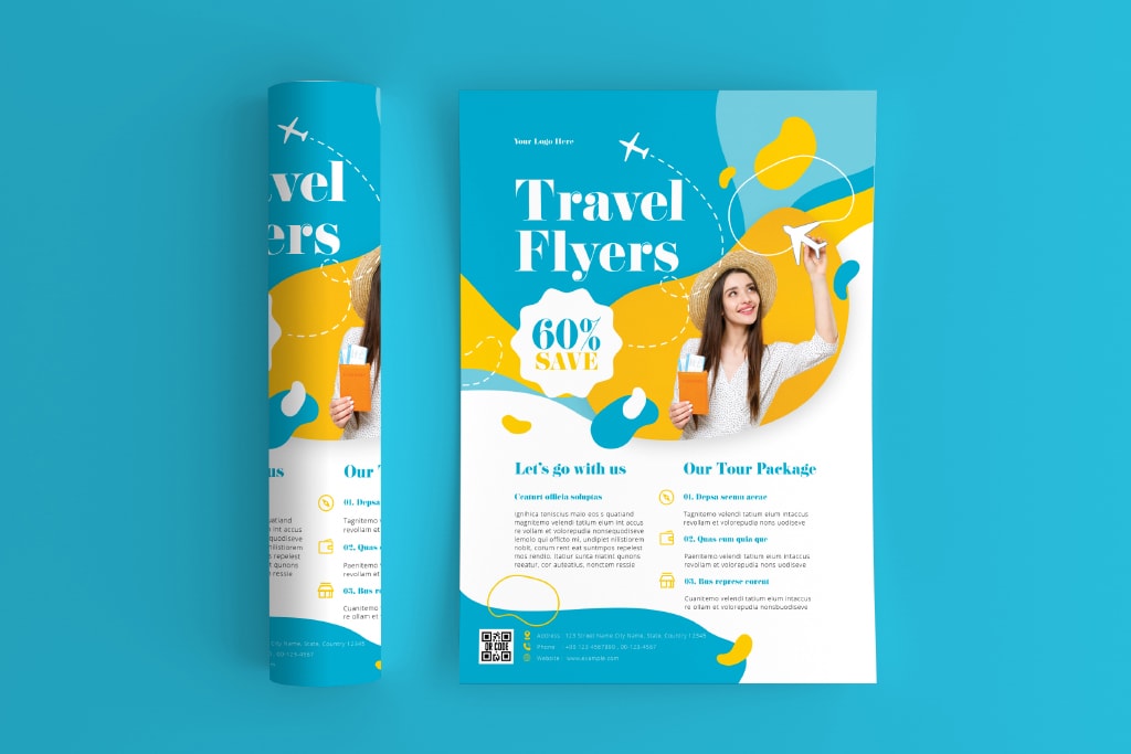 Free InDesign Blue Travel Flyers Templates.jpg