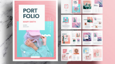 Free Portfolio Templates with Pink Accents