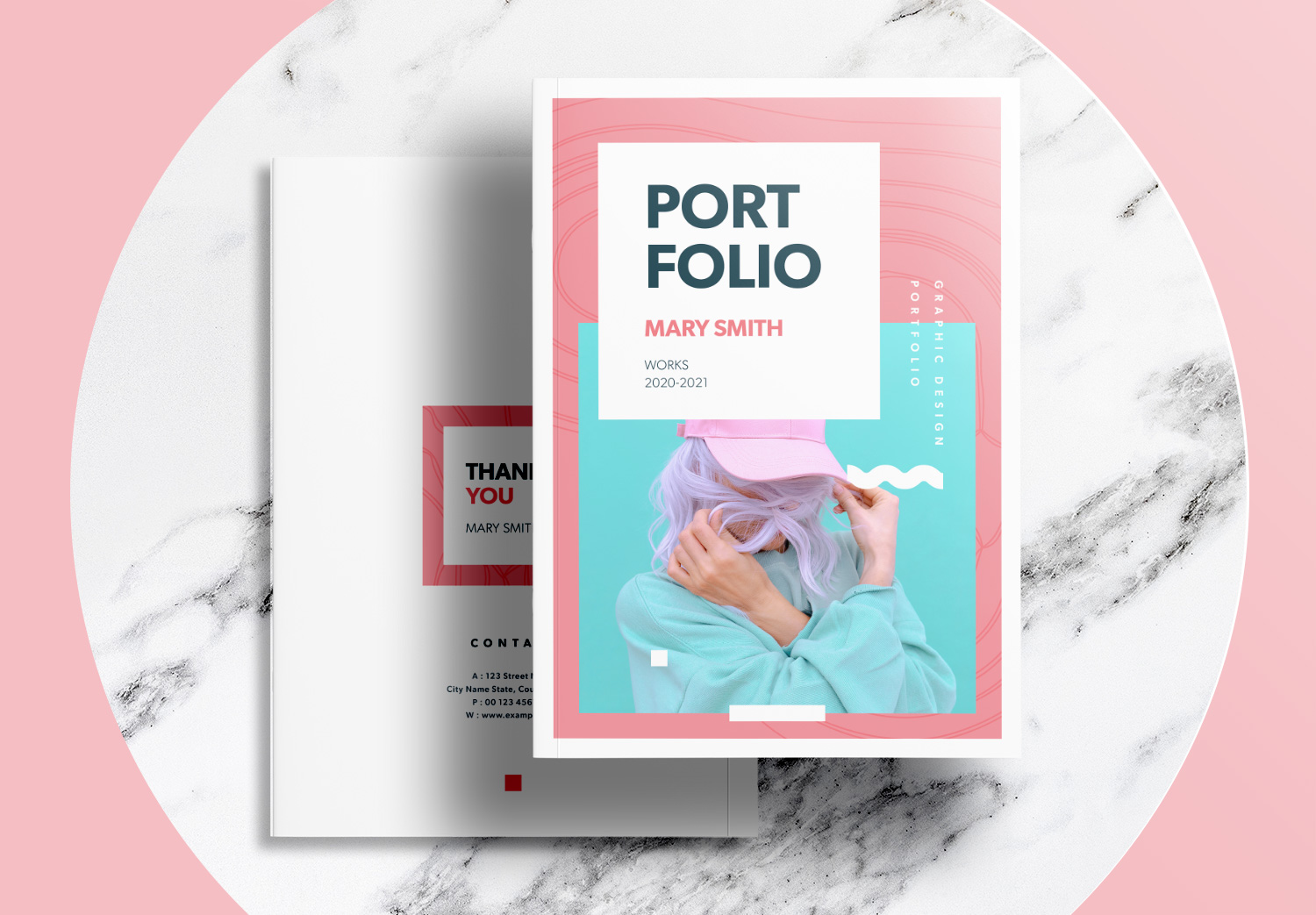 Free Portfolio Templates with Pink Accents