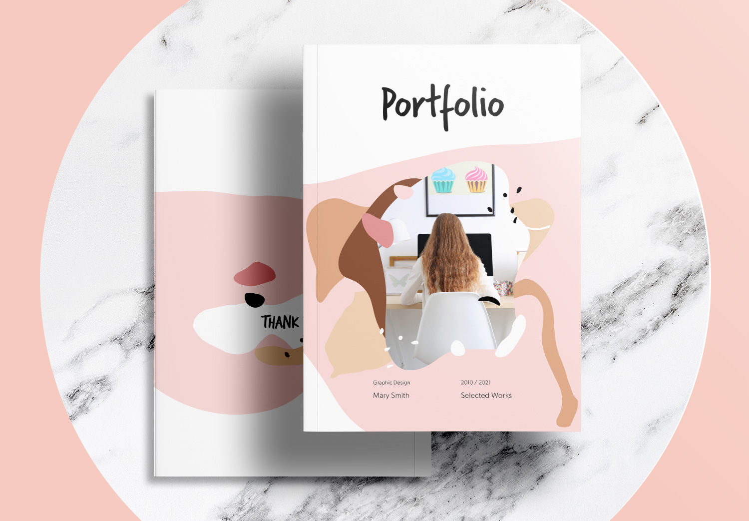 Free Pink Portfolio Layout Template