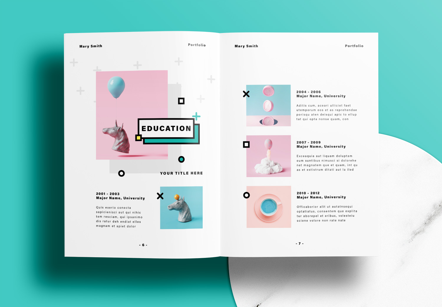 Free InDesign Portfolio Templates with Green Accents