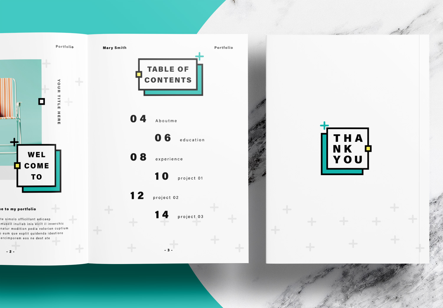 Free InDesign Portfolio Templates with Green Accents