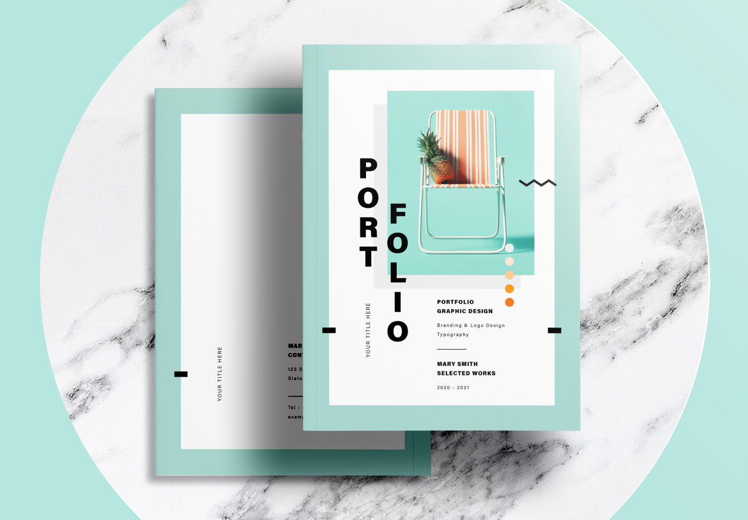 Free InDesign Portfolio Layout Templates with Green Design Elements