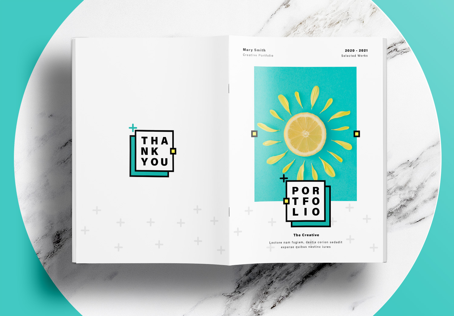 Free InDesign Portfolio Templates with Green Accents