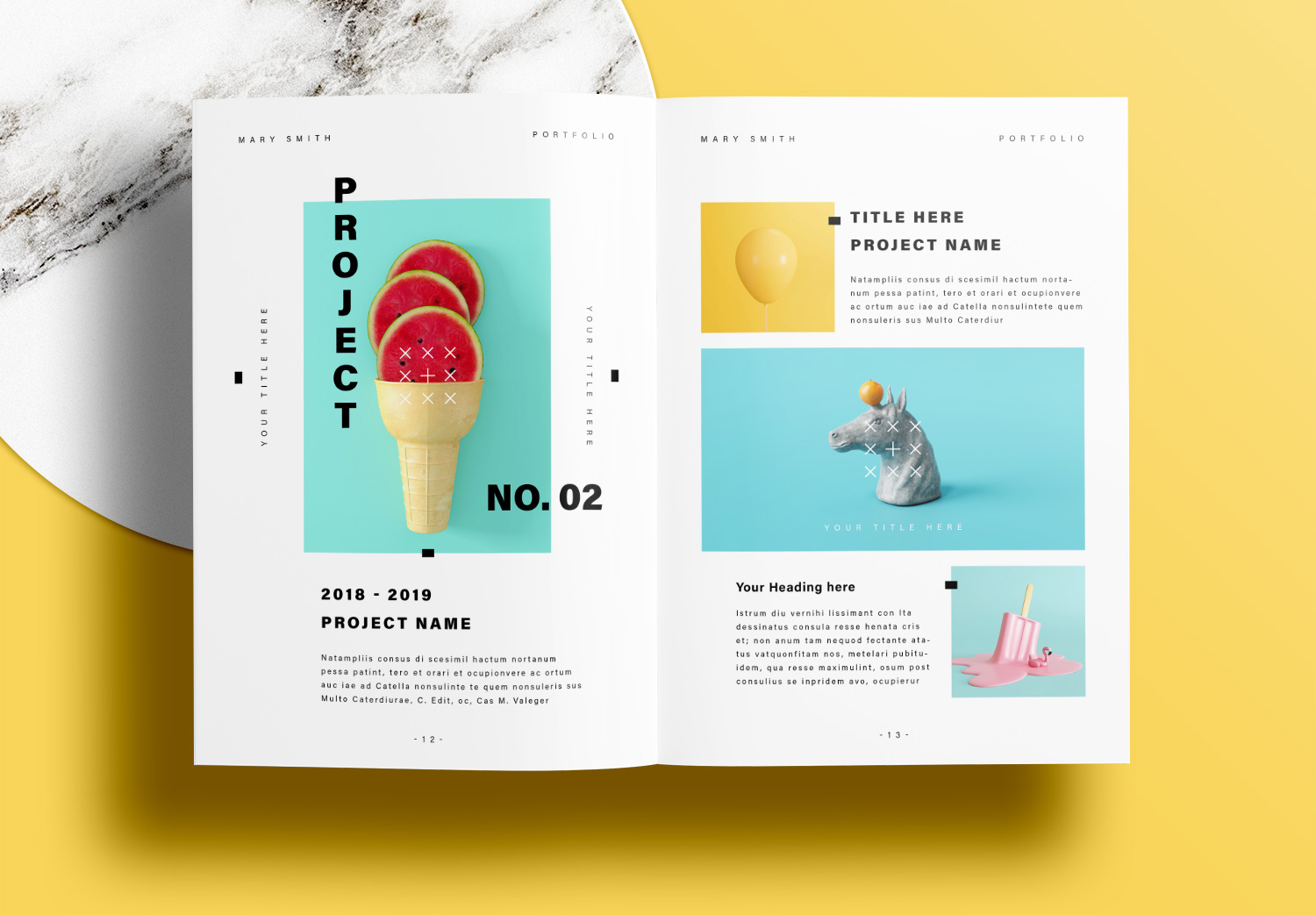 Free-InDesign-Portfolio-Templates-with-Yellow-Accents