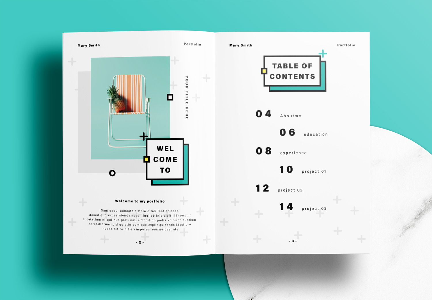 Free InDesign Portfolio Templates with Green Accents