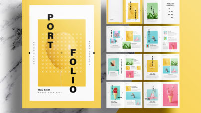 Free-InDesign-Portfolio-Templates-with-Yellow-Accents