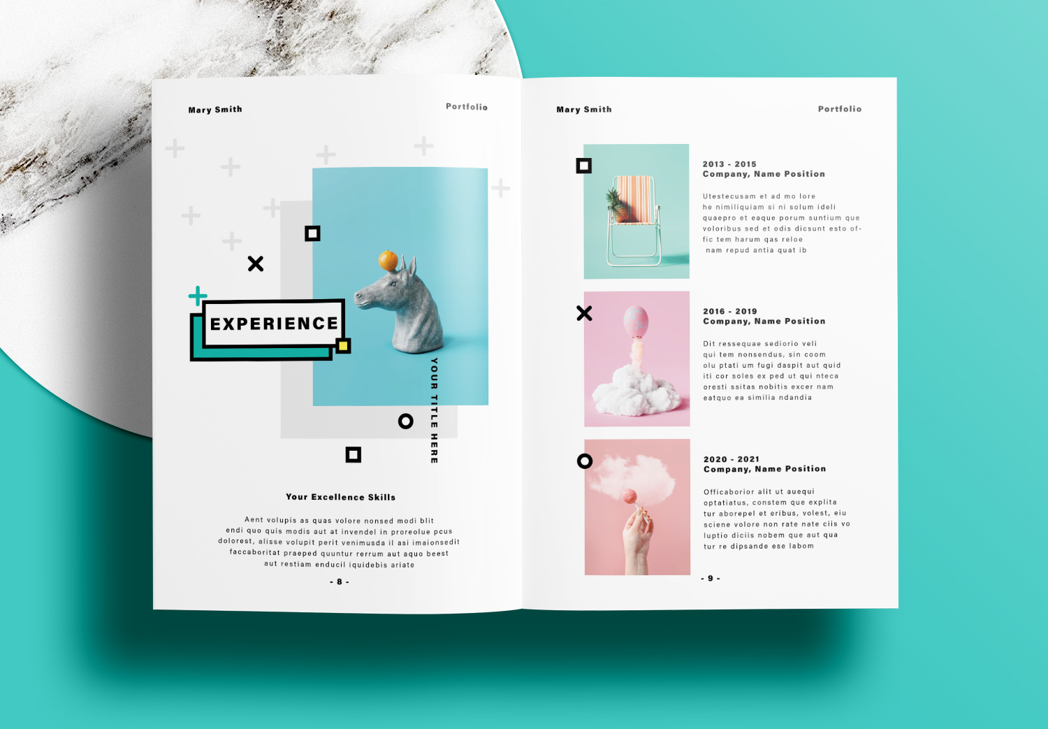 Free InDesign Portfolio Templates with Green Accents