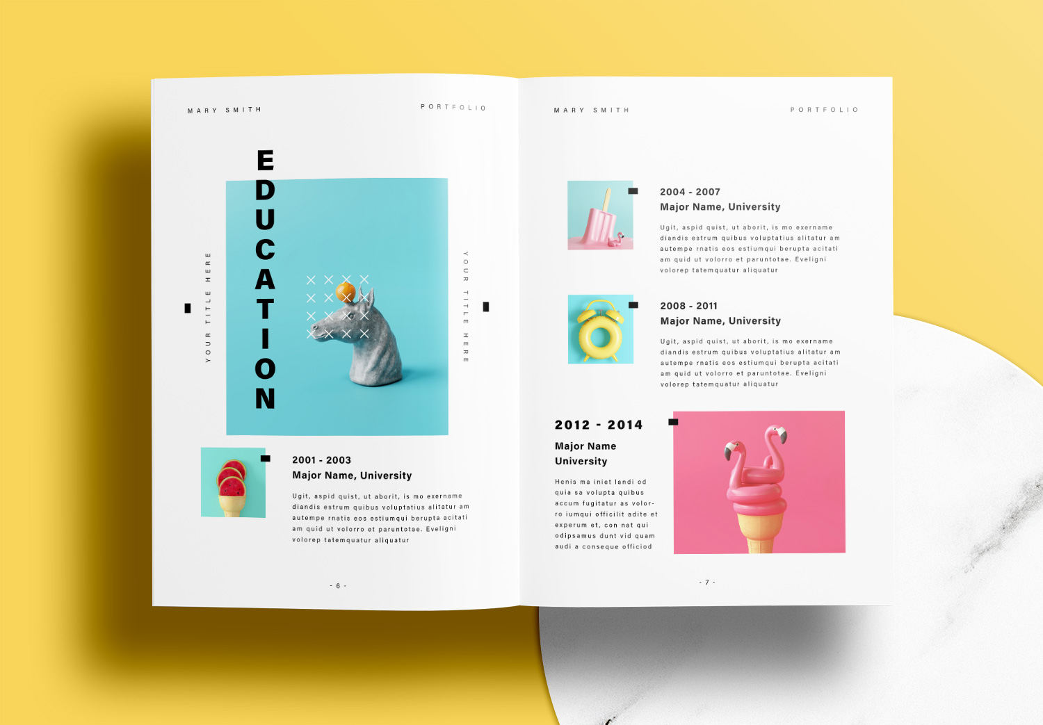 Free-InDesign-Portfolio-Templates-with-Yellow-Accents