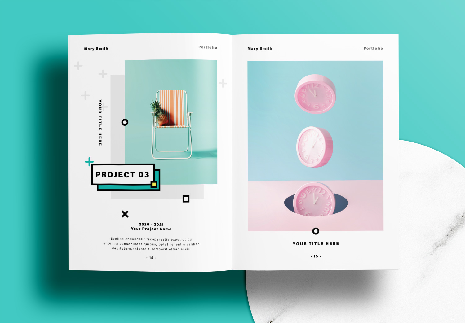 Free InDesign Portfolio Templates with Green Accents