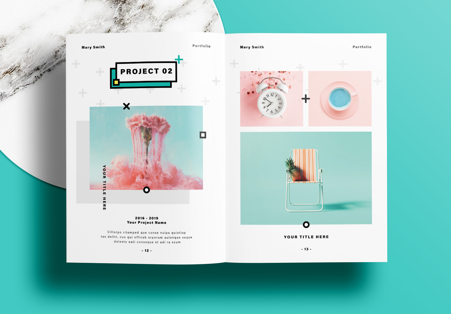 Free InDesign Portfolio Templates with Green Accents