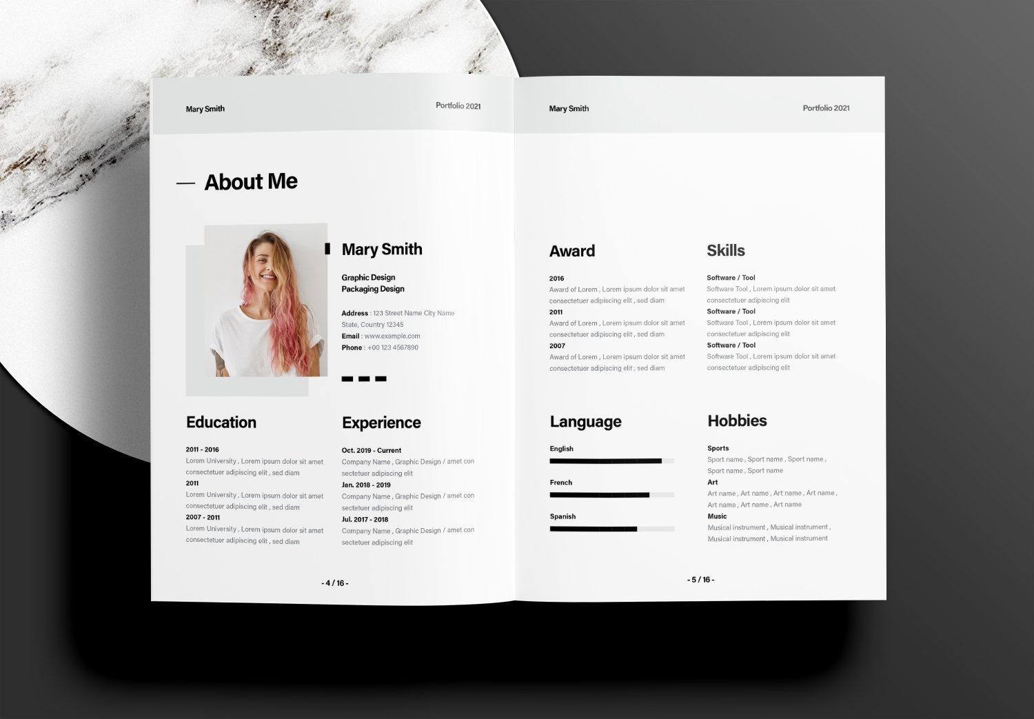 Free InDesign Modern Portfolio Templates