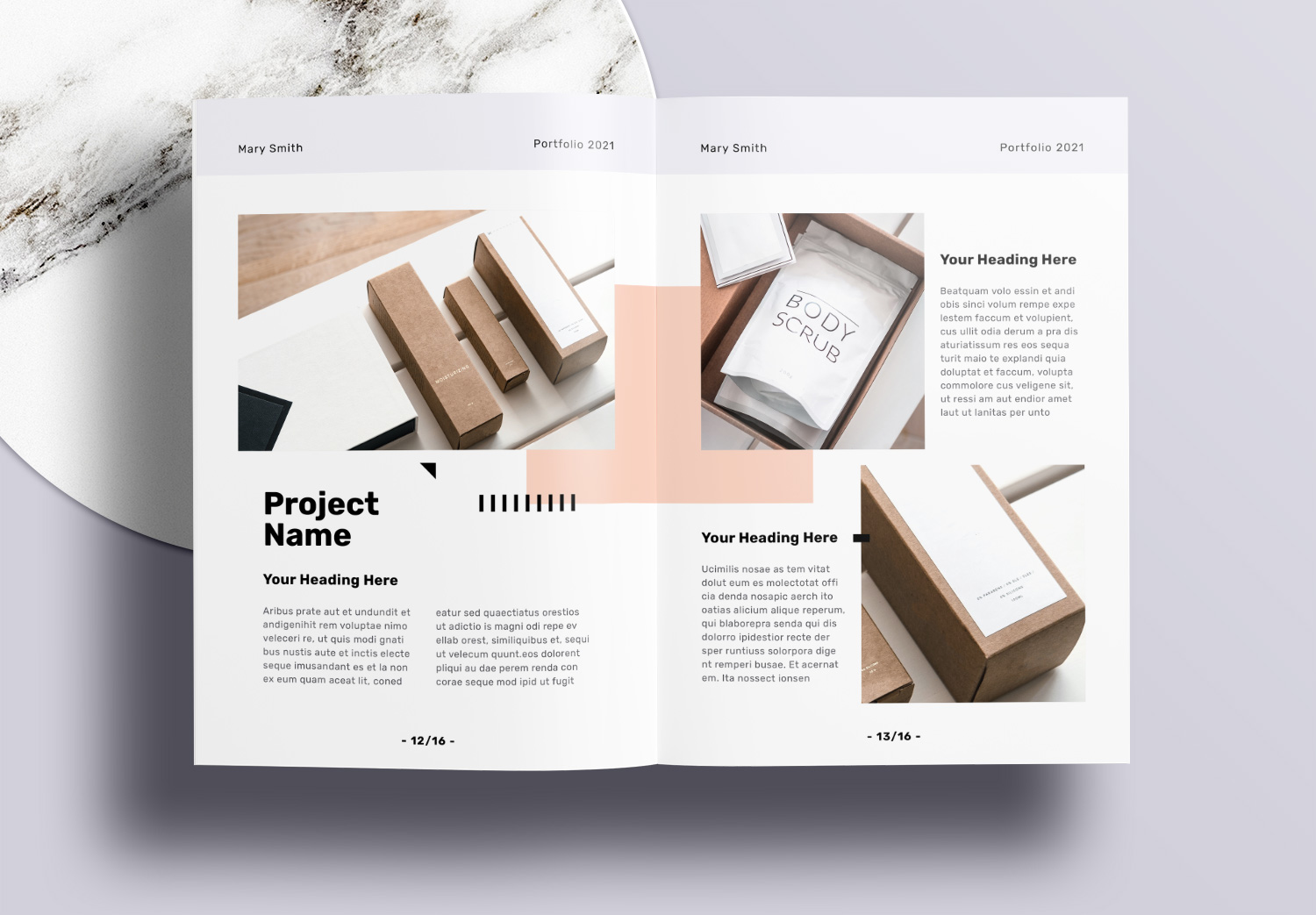 Free InDesign Minimal Portfolio Layout Templates