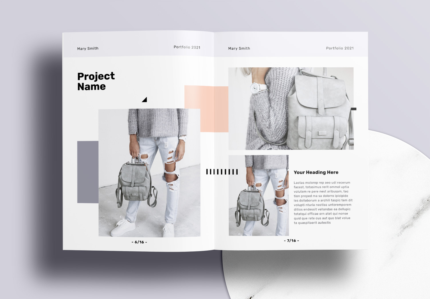 Free InDesign Minimal Portfolio Layout Templates