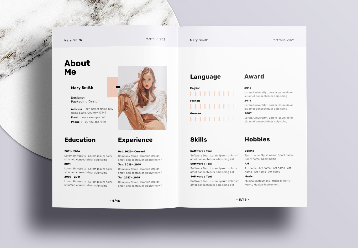 Free InDesign Minimal Portfolio Layout Templates