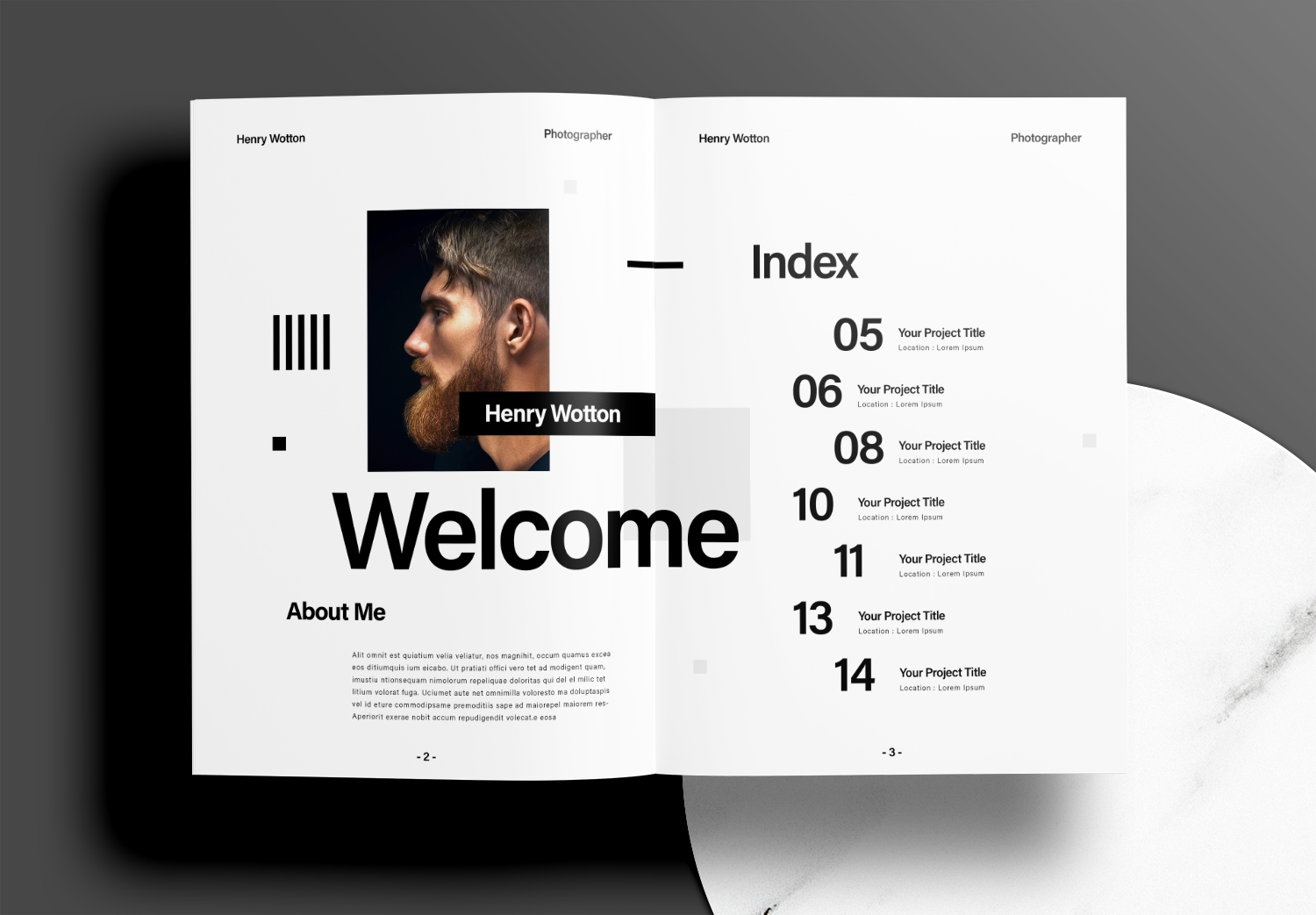 Free InDesign Minimalist Photobook Templates