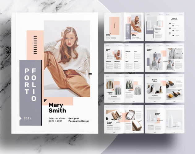 Free InDesign Minimal Portfolio Layout Templates