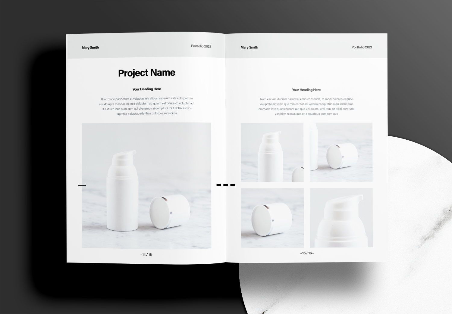 Free InDesign Modern Portfolio Templates