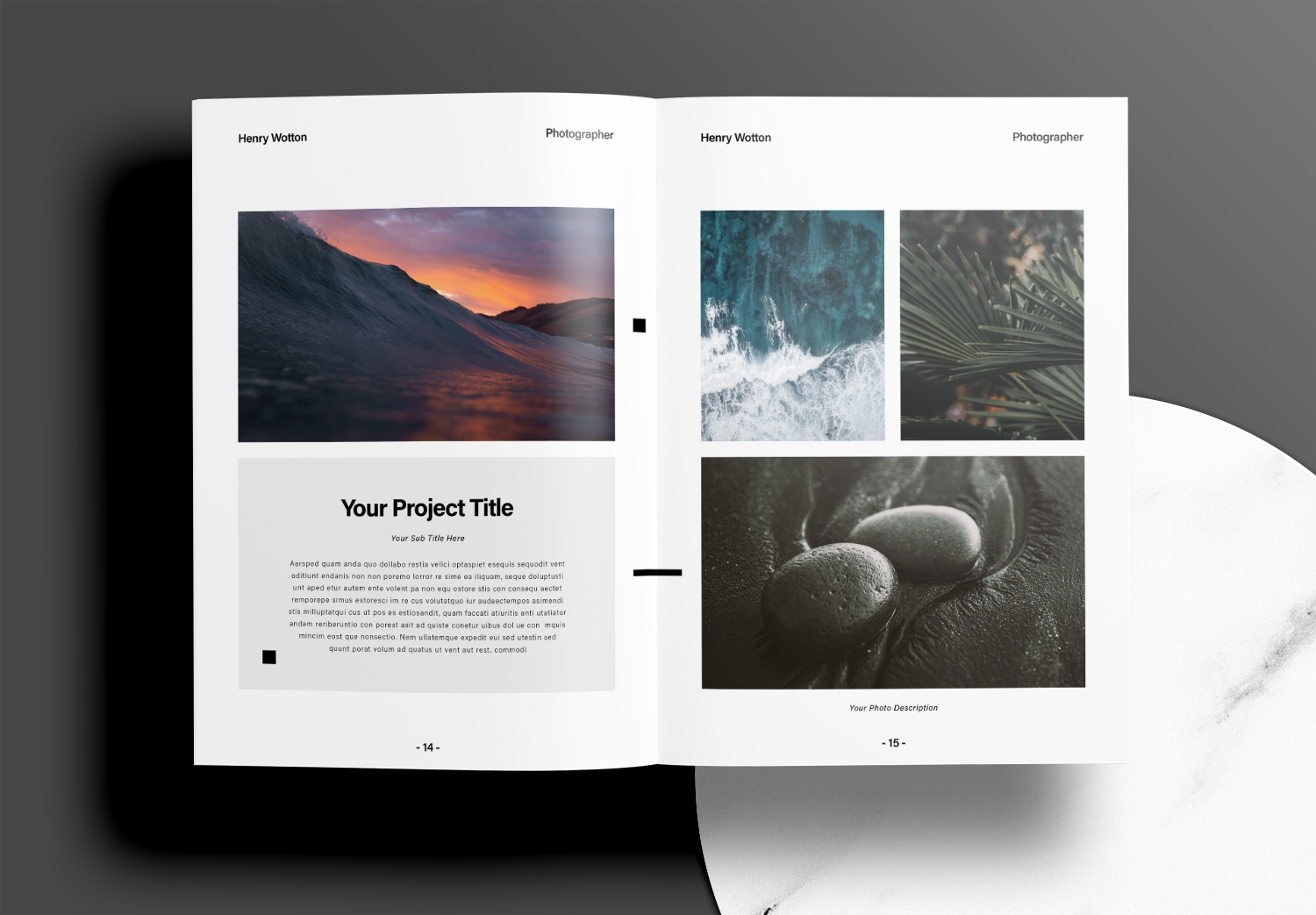 Free InDesign Minimalist Photobook Templates