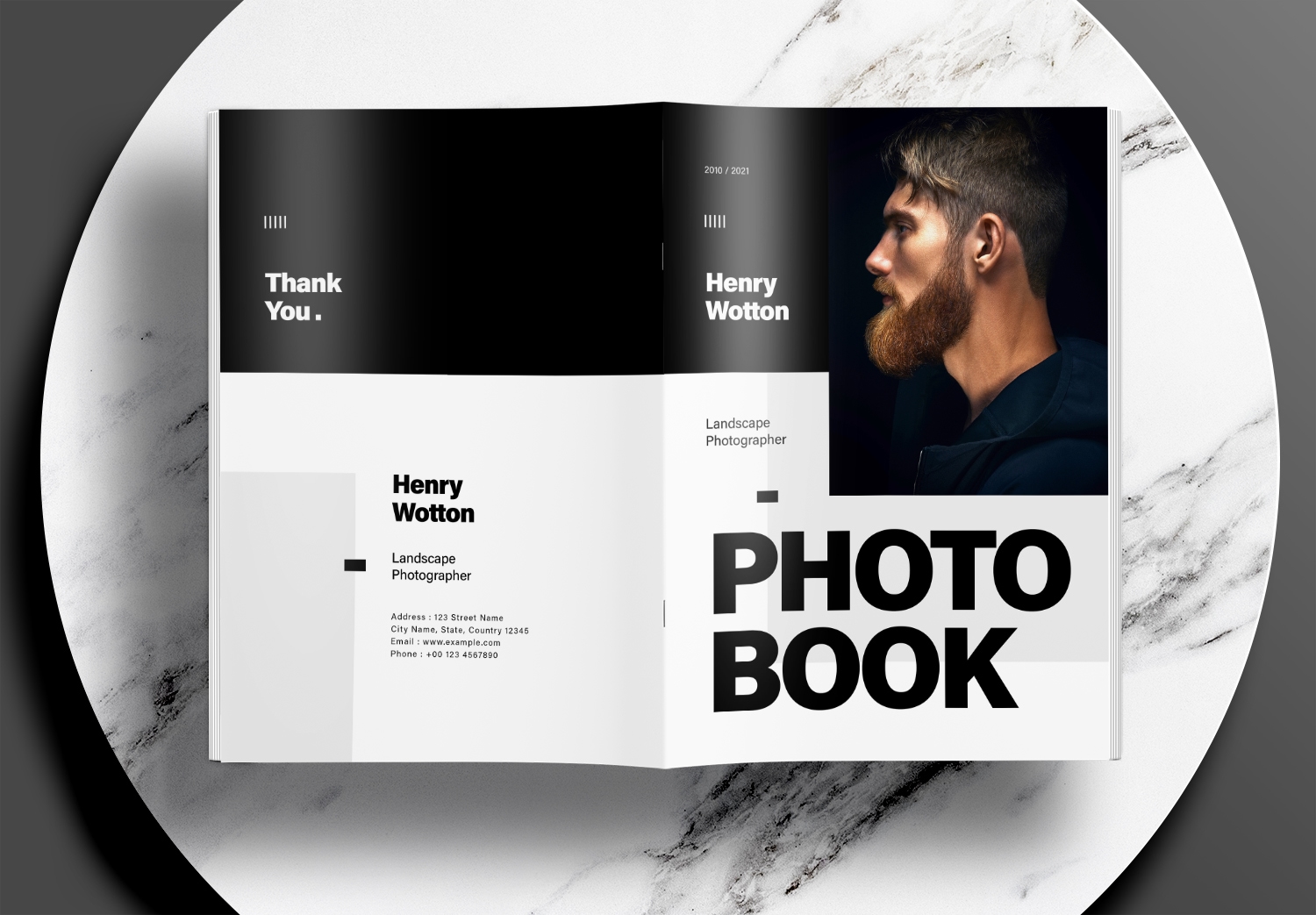 Free InDesign Modern Portfolio or Photobook Layout