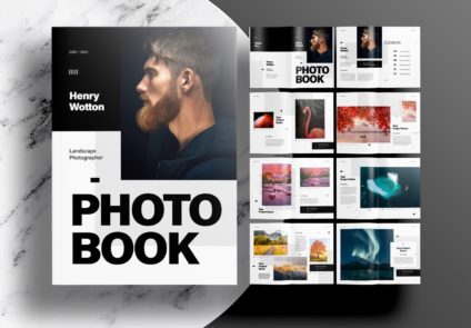 Free InDesign Modern Portfolio or Photobook Layout