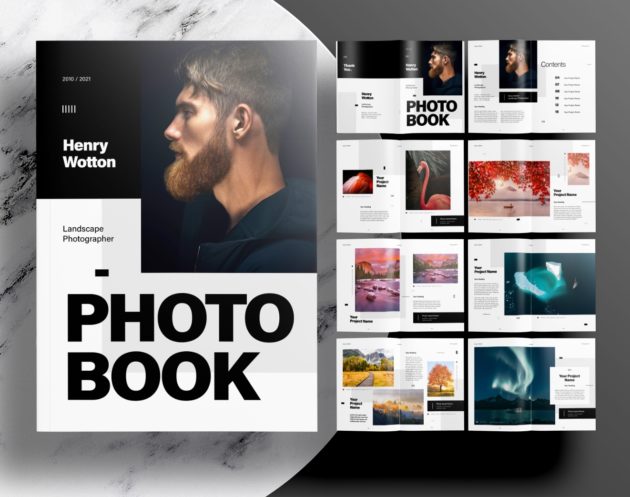 Free InDesign Modern Portfolio or Photobook Layout