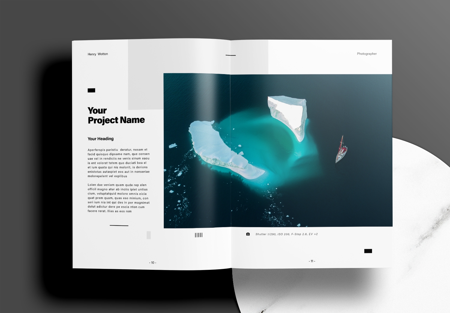 Free InDesign Modern Portfolio or Photobook Layout