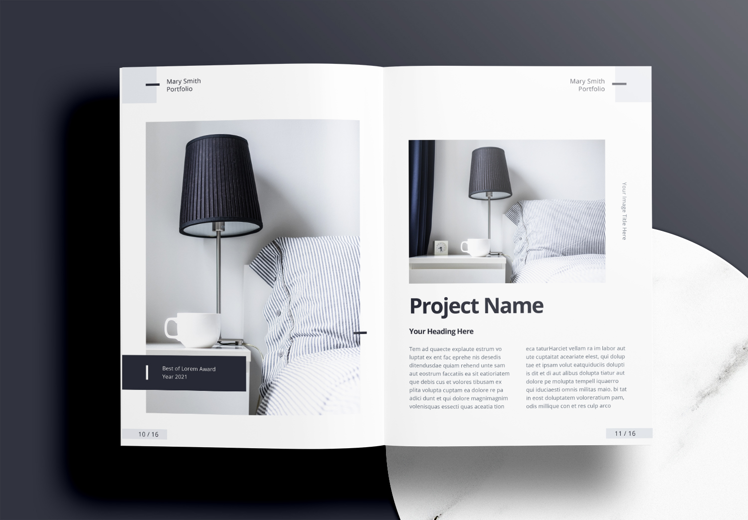 Free InDesign Modern Interior Portfolio Templates