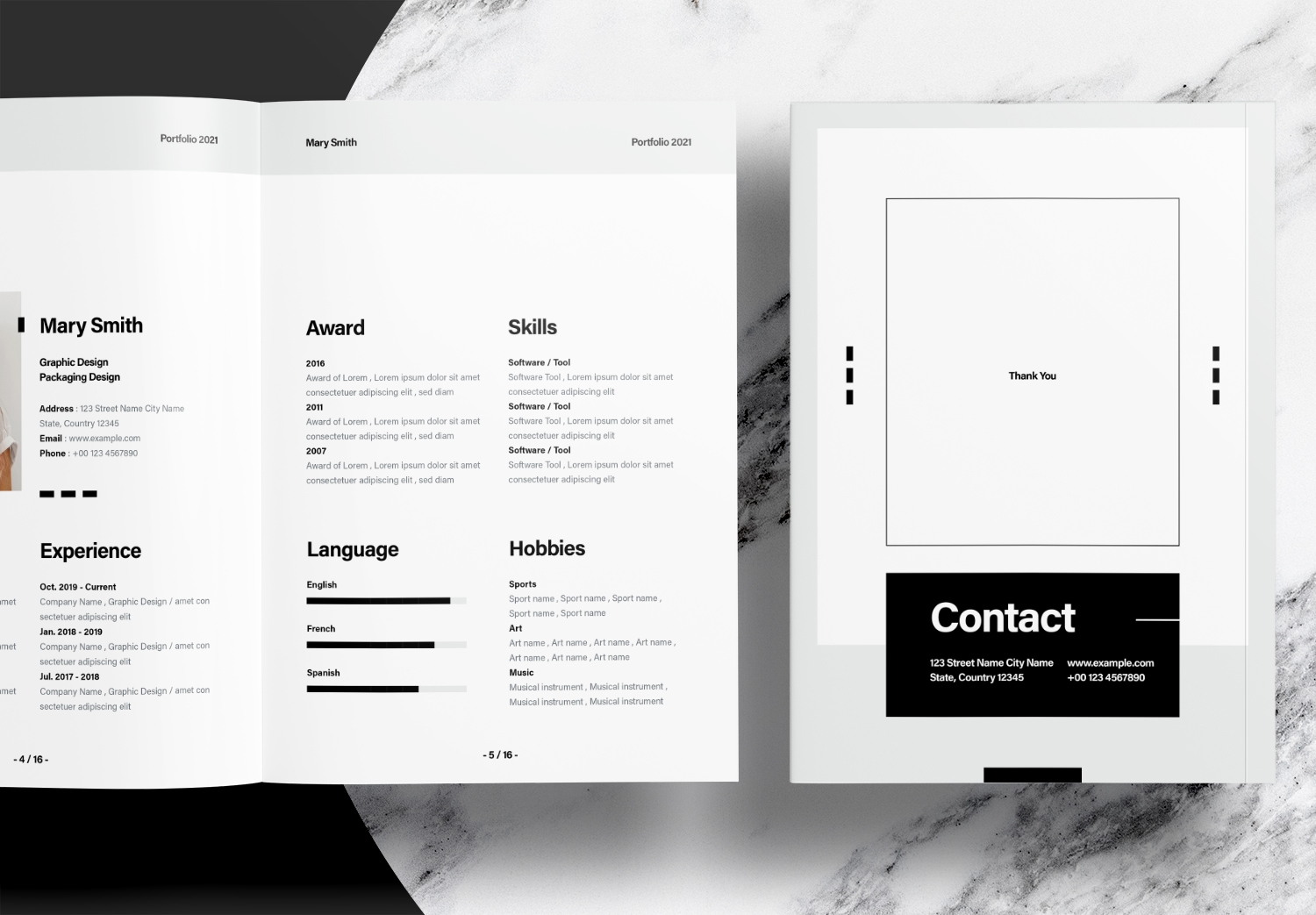 Free InDesign Modern Portfolio Templates