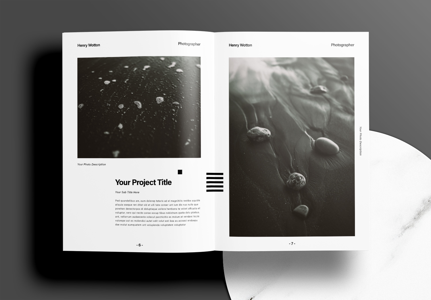 Free InDesign Minimalist Photobook Templates