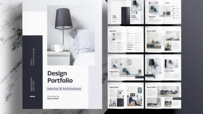 Free InDesign Modern Interior Portfolio Templates