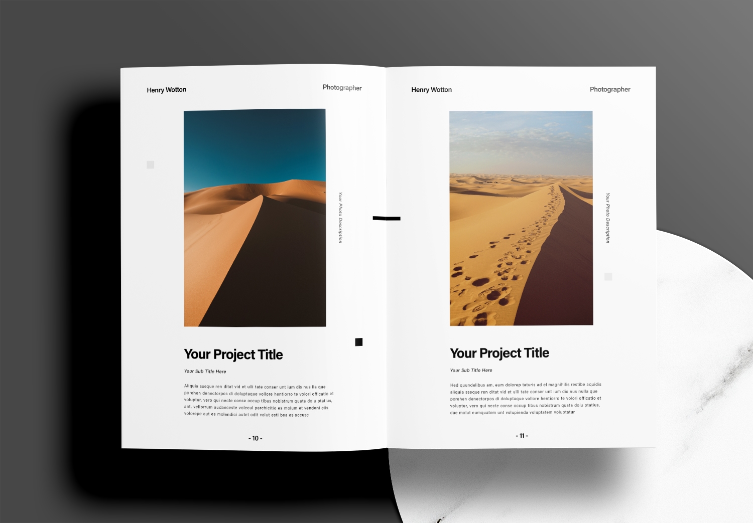 Free InDesign Minimalist Photobook Templates