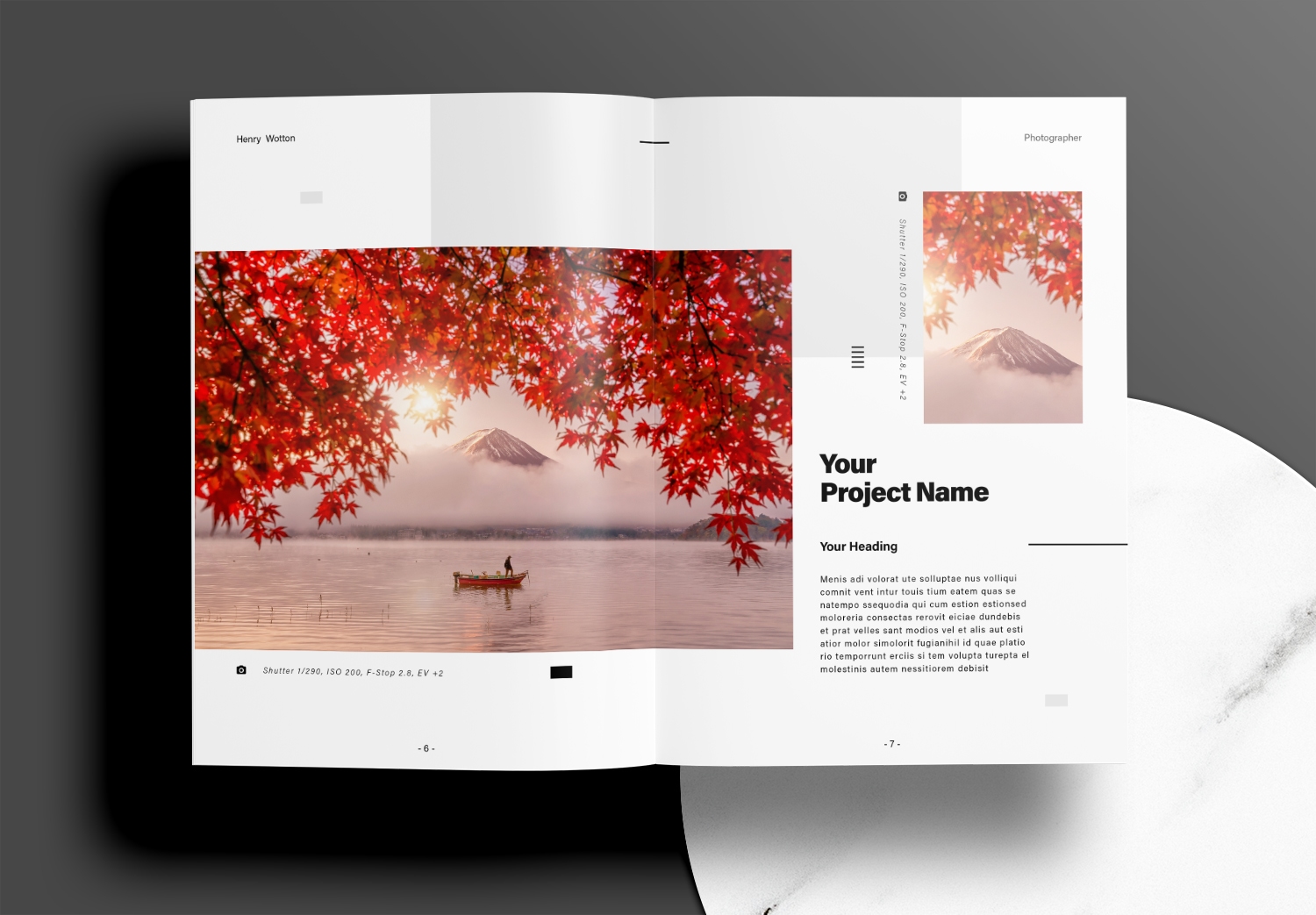 Free InDesign Modern Portfolio or Photobook Layout