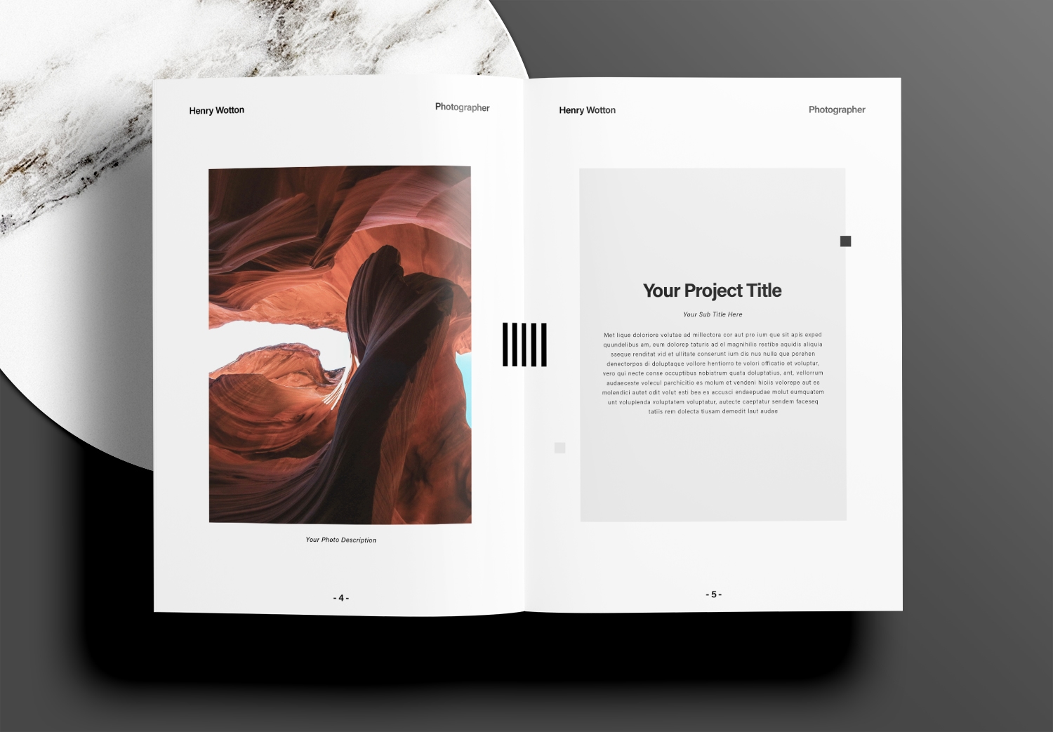 Free InDesign Minimalist Photobook Templates