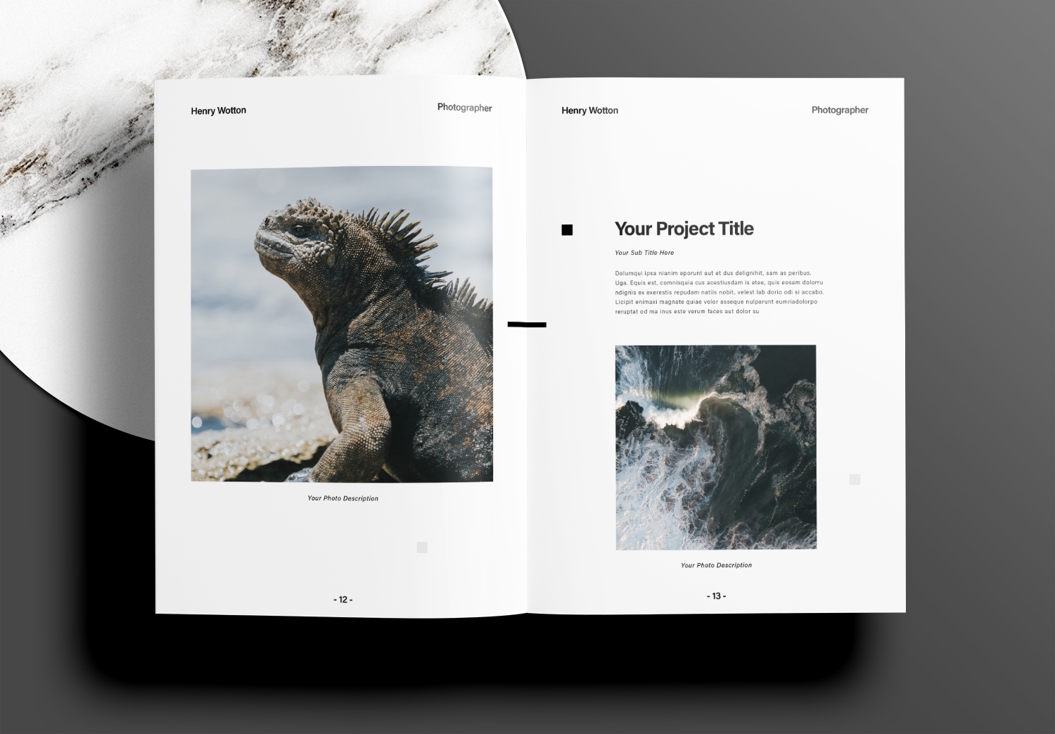 Free InDesign Minimalist Photobook Templates