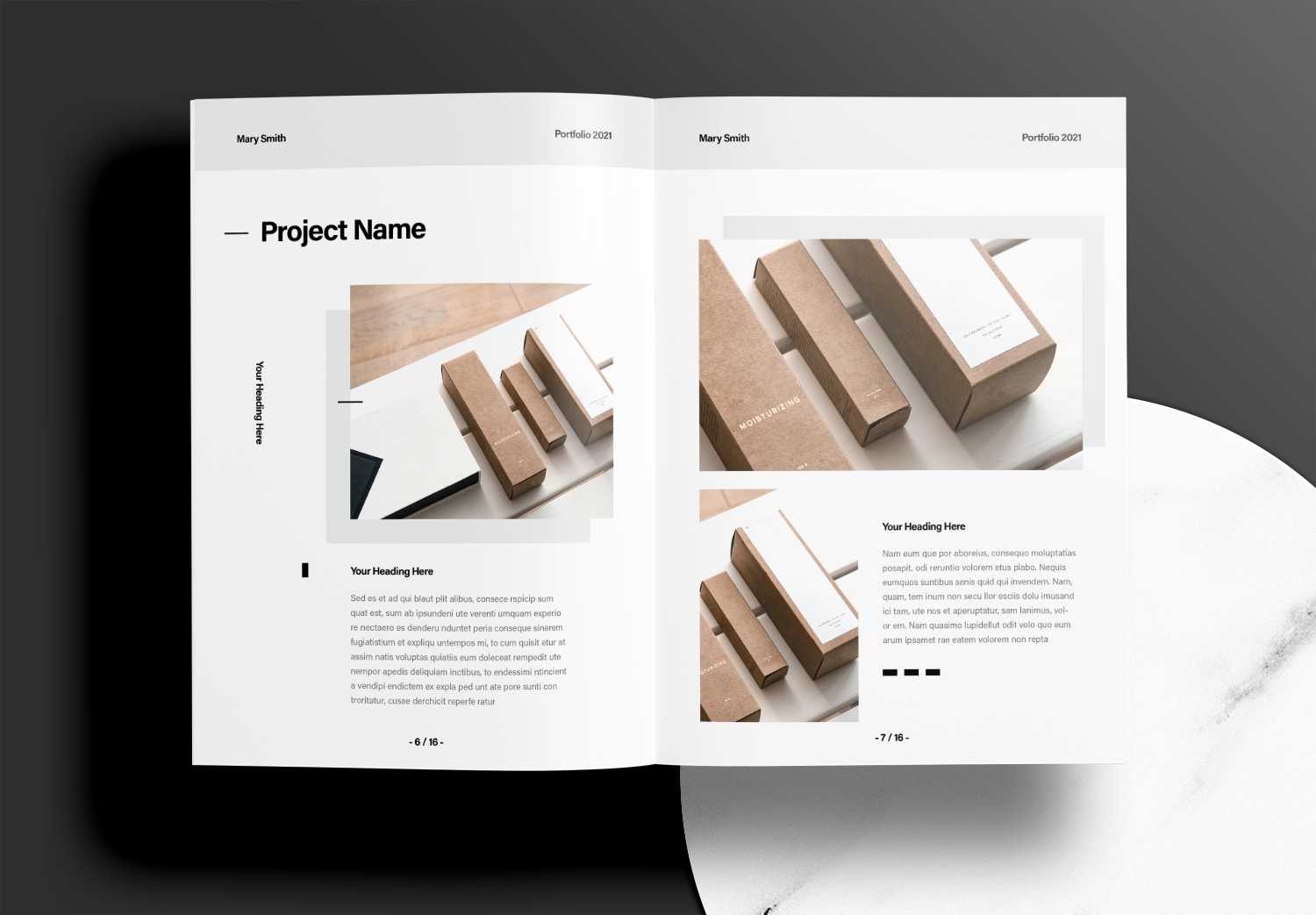 Free InDesign Modern Portfolio Templates