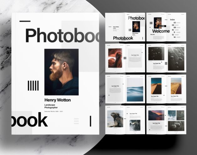 Free InDesign Minimalist Photobook Templates