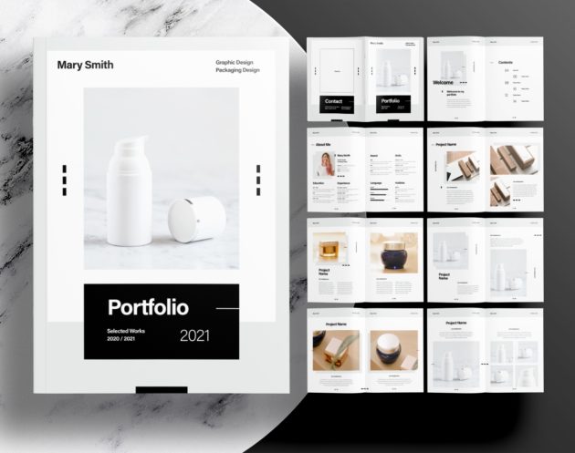 Free InDesign Modern Portfolio Templates