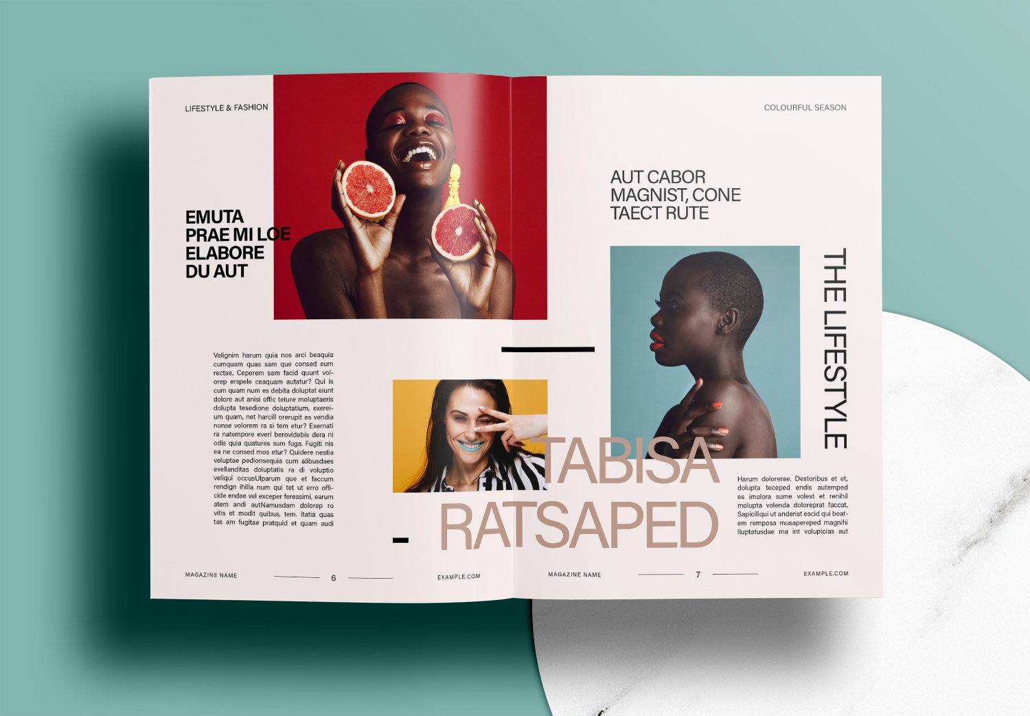 Free InDesign Modern Fashion Magazine Layout Template