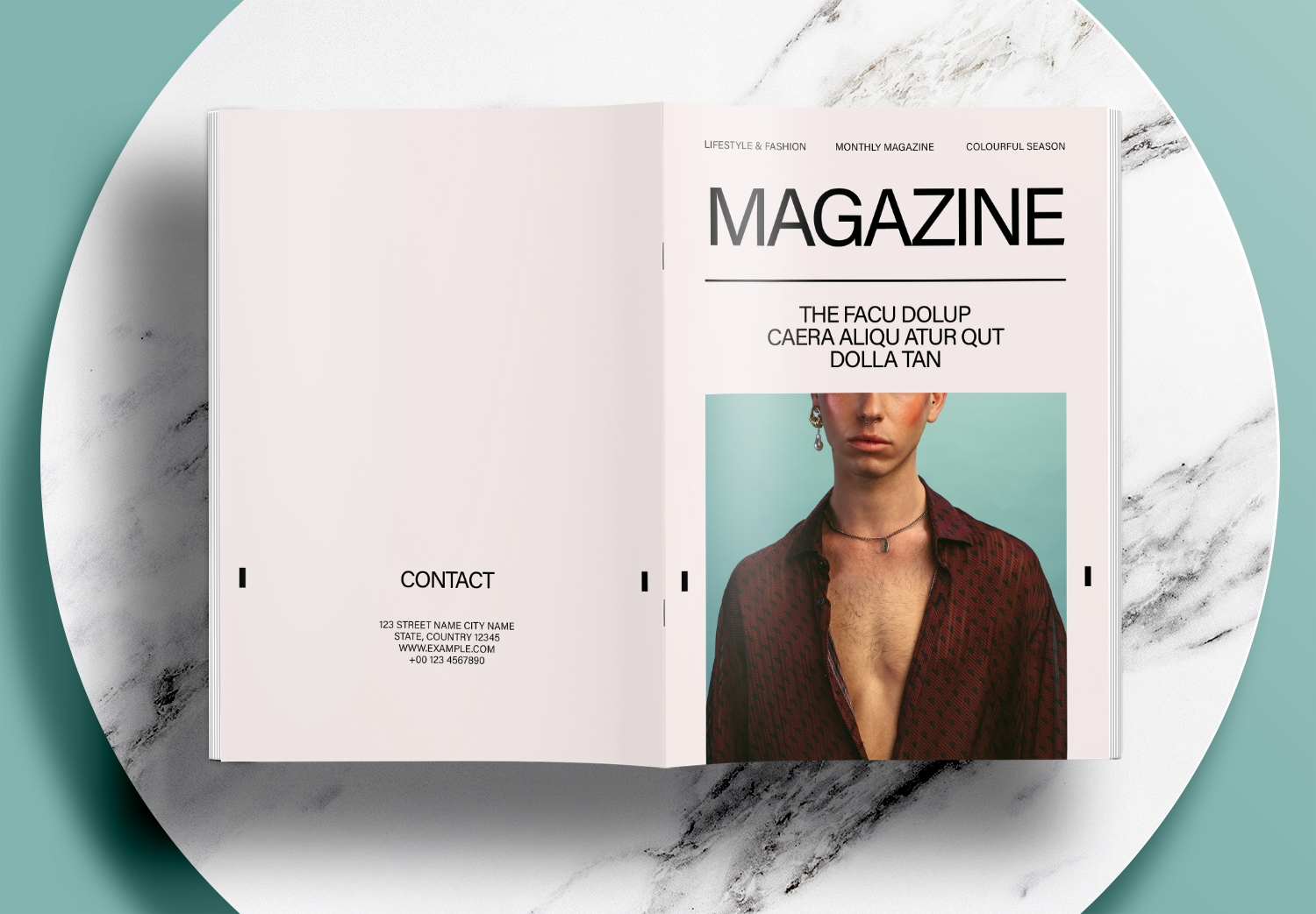 Free InDesign Modern Fashion Magazine Layout Template